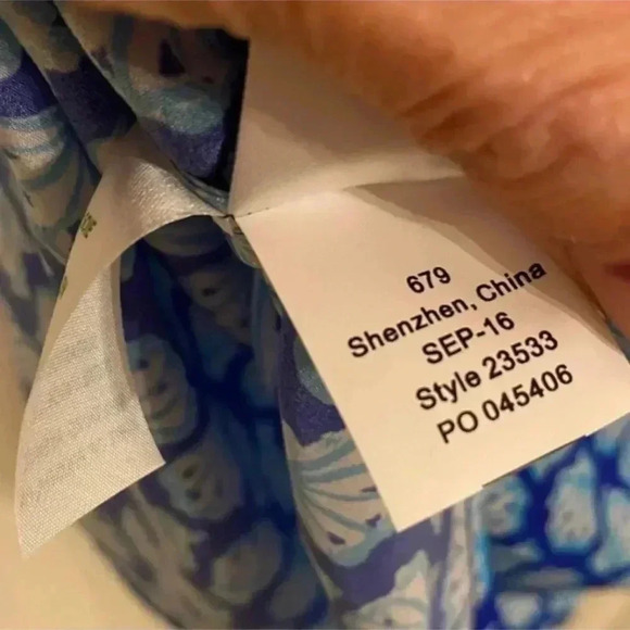 Lilly Pulitzer Womens Renato Silk Seashell Print Tunic Blouse - Picture 5 of 7